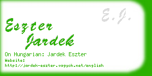 eszter jardek business card